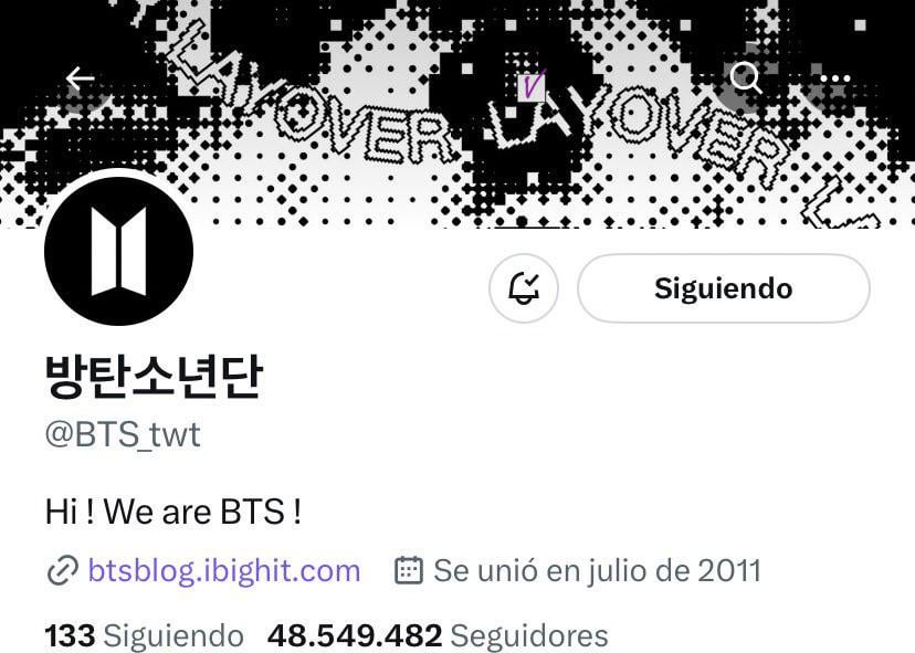 230808 BTS have changed their layout on their social medias and related sites for “Layover”