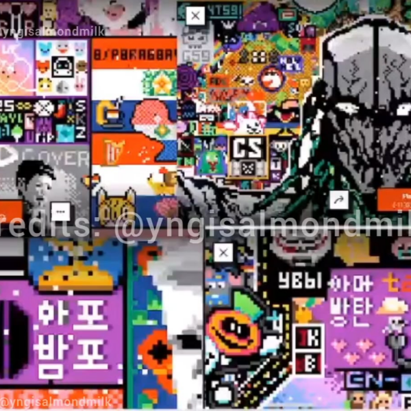 Timelapse of last 1,5h on r/place for r/bangtan