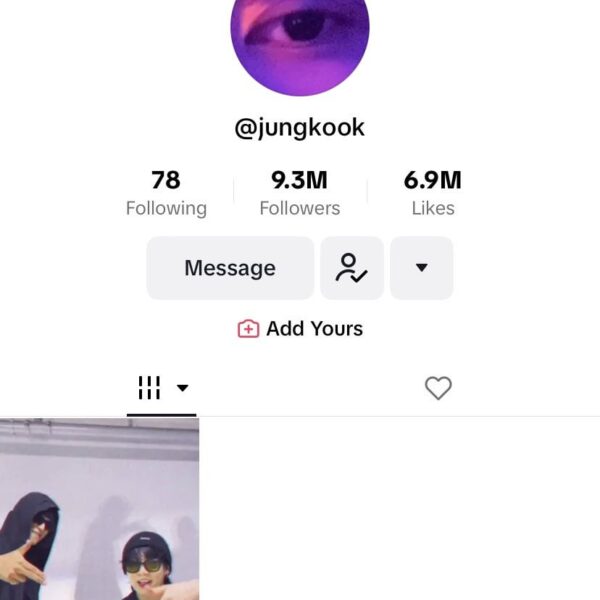 230816 Jungkook updated his username on tiktok to @jungkook.