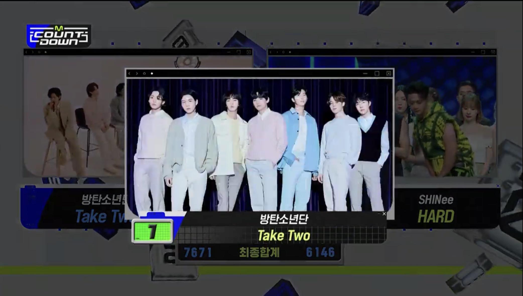 230706 BTS have taken their third win for “Take Two” on this week’s M COUNTDOWN
