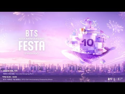 BTS 10th Anniversary Fireworks Show (4K) - 050723