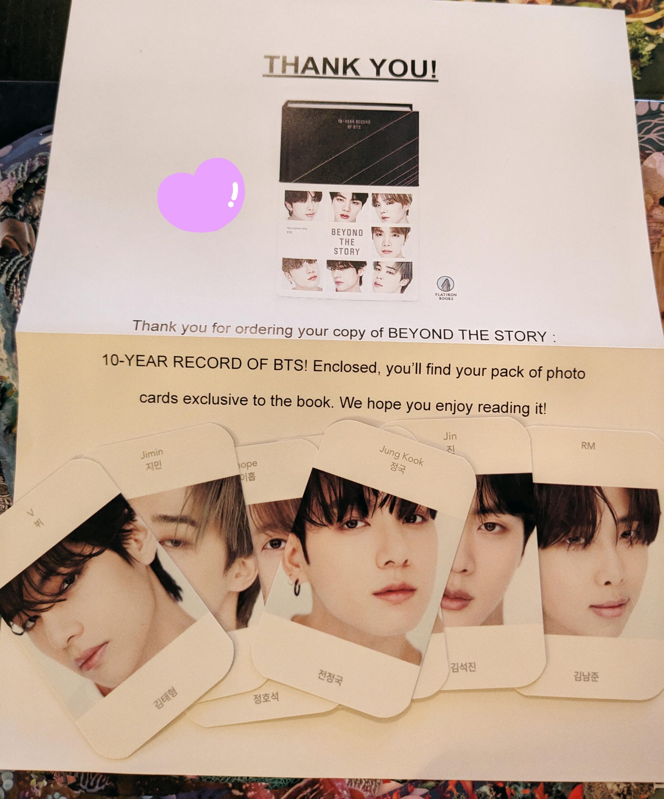 Anyone else get lucky and receive one of the 500 sets of Beyond The Story Photocards? 😭