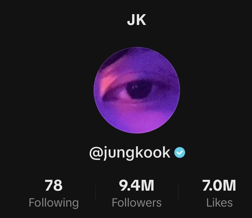 Jungkook is now verified on TikTok - 170823