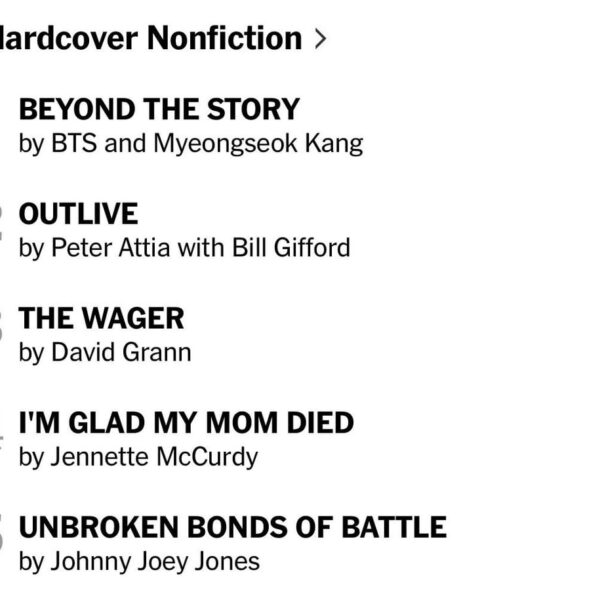 BTS’ ‘Beyond the Story’ is #1 on both the NYT Best Sellers List for Print Hardcover and Combined Print/E-book - 200723