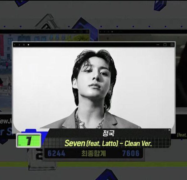 230727 Jungkook has taken his second win for “Seven (feat. Latto)” on this week’s M COUNTDOWN