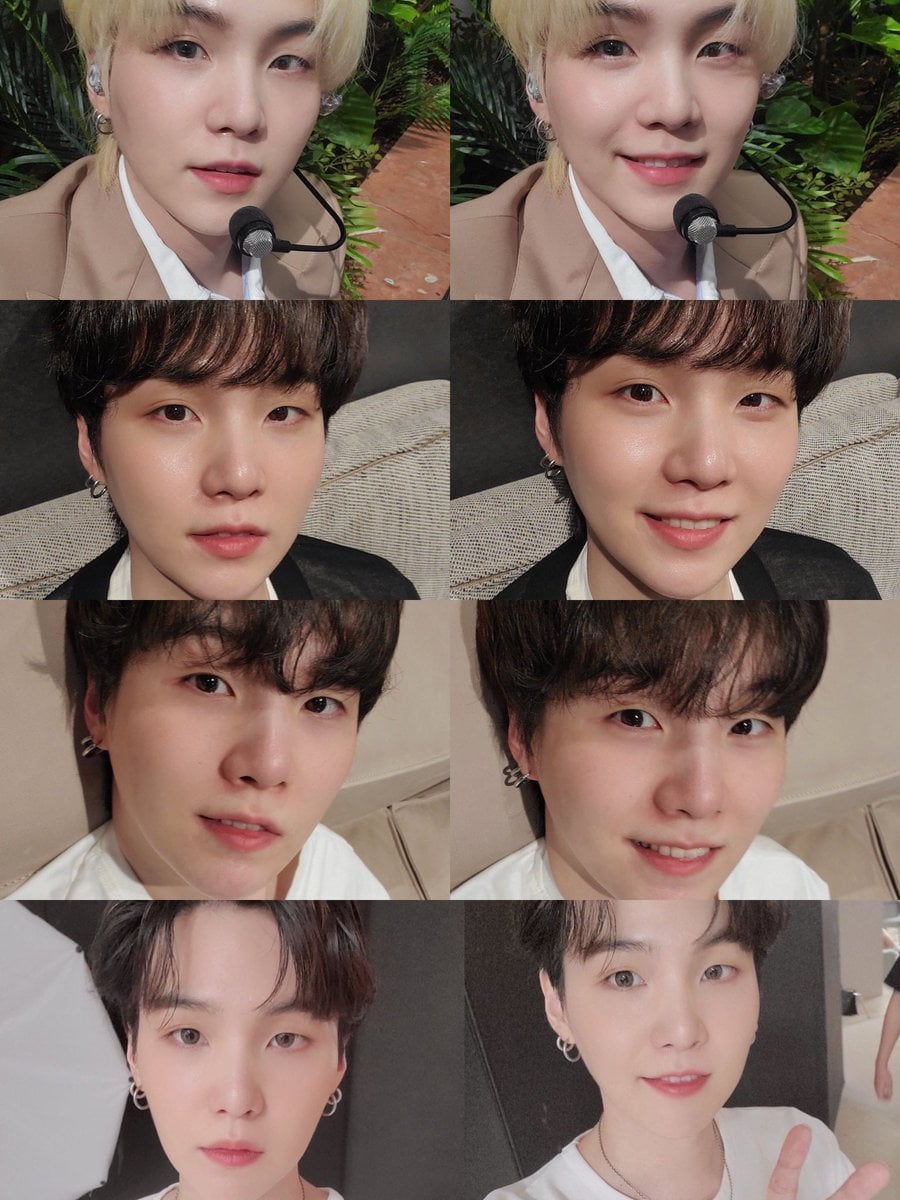 Do you guys remember the time when Yoongi used to post selca, one for twitter and one for Weverse, but in the Weverse one he would be smiling :'(