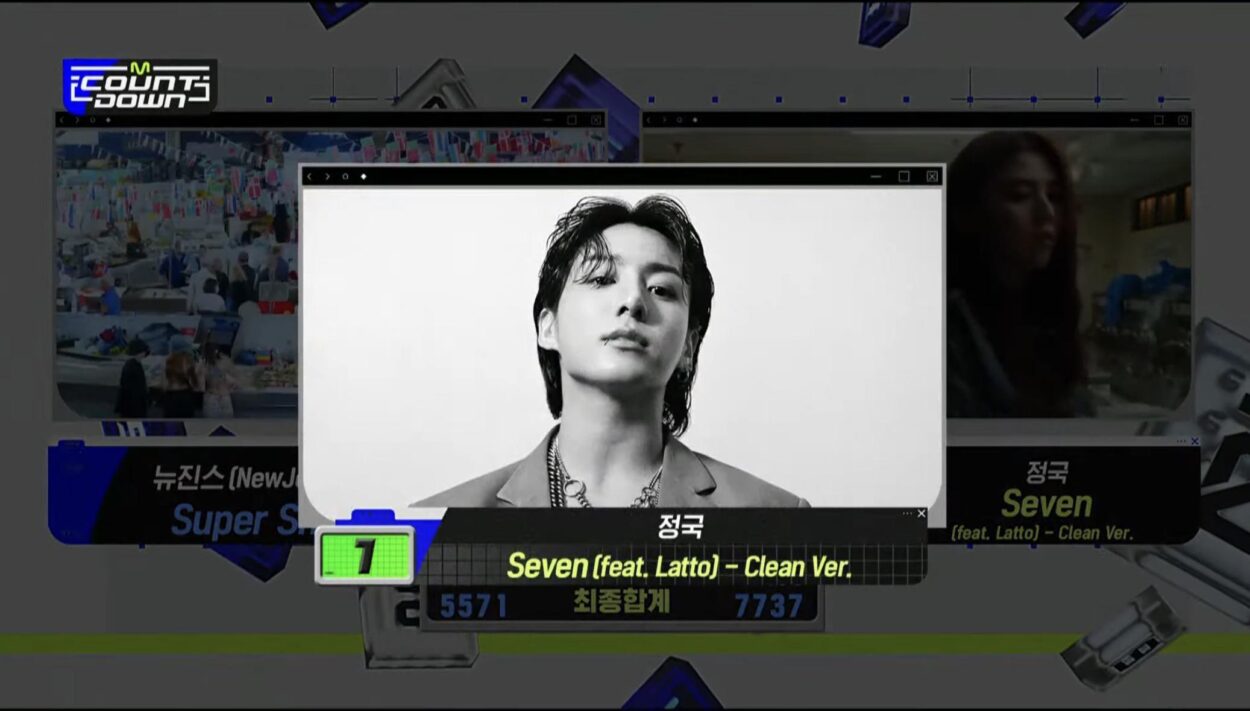 Jungkook has taken his 5th win for “Seven (feat. Latto)” on this week’s M COUNTDOWN, earning him a Triple Crown! - 030823