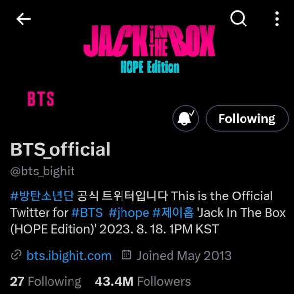 230717 BTS have changed their layout on their social medias and related sites for “Jack In The Box (HOPE Edition)