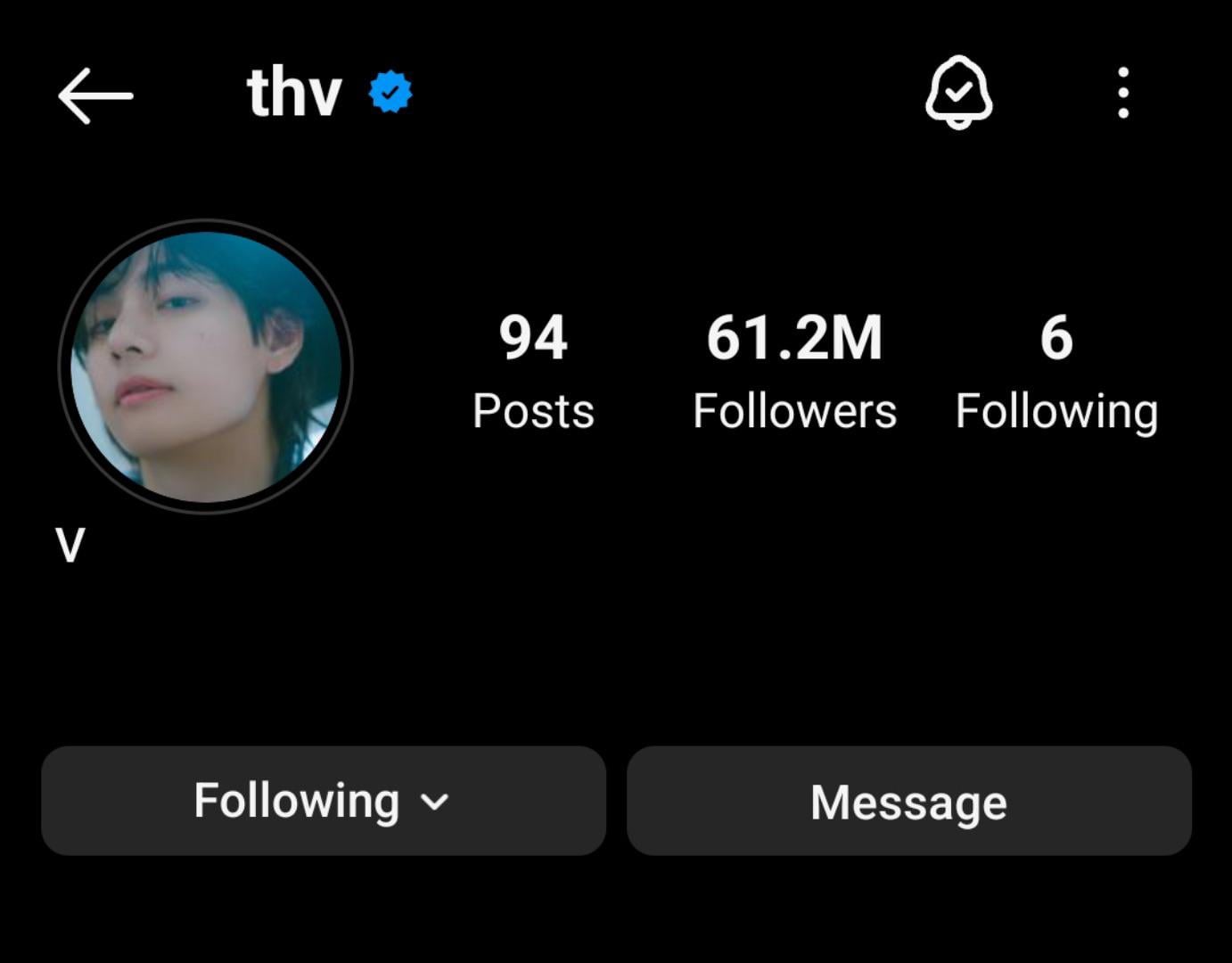 Taehyung has updated his Instagram profile picture - 070923