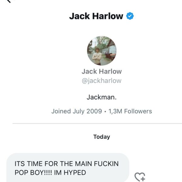 230929 Jack Harlow message to an ARMY on X