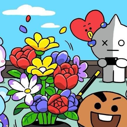 230922 BT21 on Instagram: Trust SHOOKY for Smiles and Fun!🌹✨