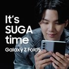 230912 Samsung Mobile: Check out how SUGA of BTS enjoys multitasking on his new GalaxyZFold5. INCREDIBLE!