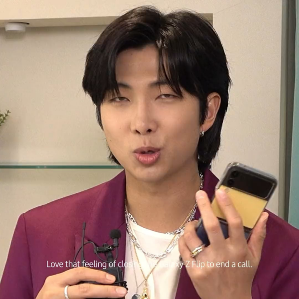[Samsung Mobile] That satisfying snap is clearly RM of BTS’ favorite thing about the Galaxy Z Flip 5 - he’s so obsessed with it, It's all about the snap! - 130923
