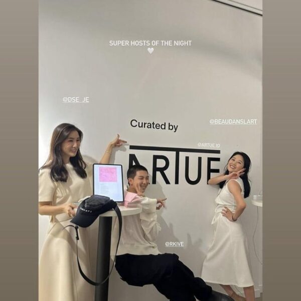 Artue IG story ft. Namjoon at the Artue exhibition yesterday - 060923
