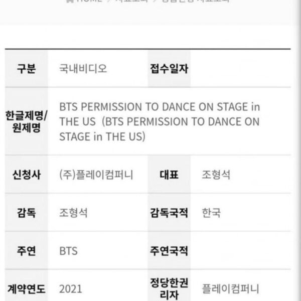 Permission to Dance on Stage in the US is under review for content release - 020923