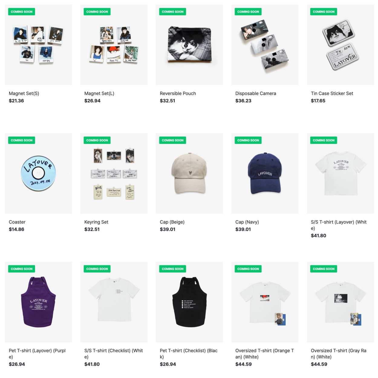 [Weverse Shop] V 'Layover' Merch Preview - 140923