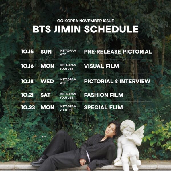 231012 GQ Korea on Twitter: GQ Korea Nov Issue BTS Jimin Schedule