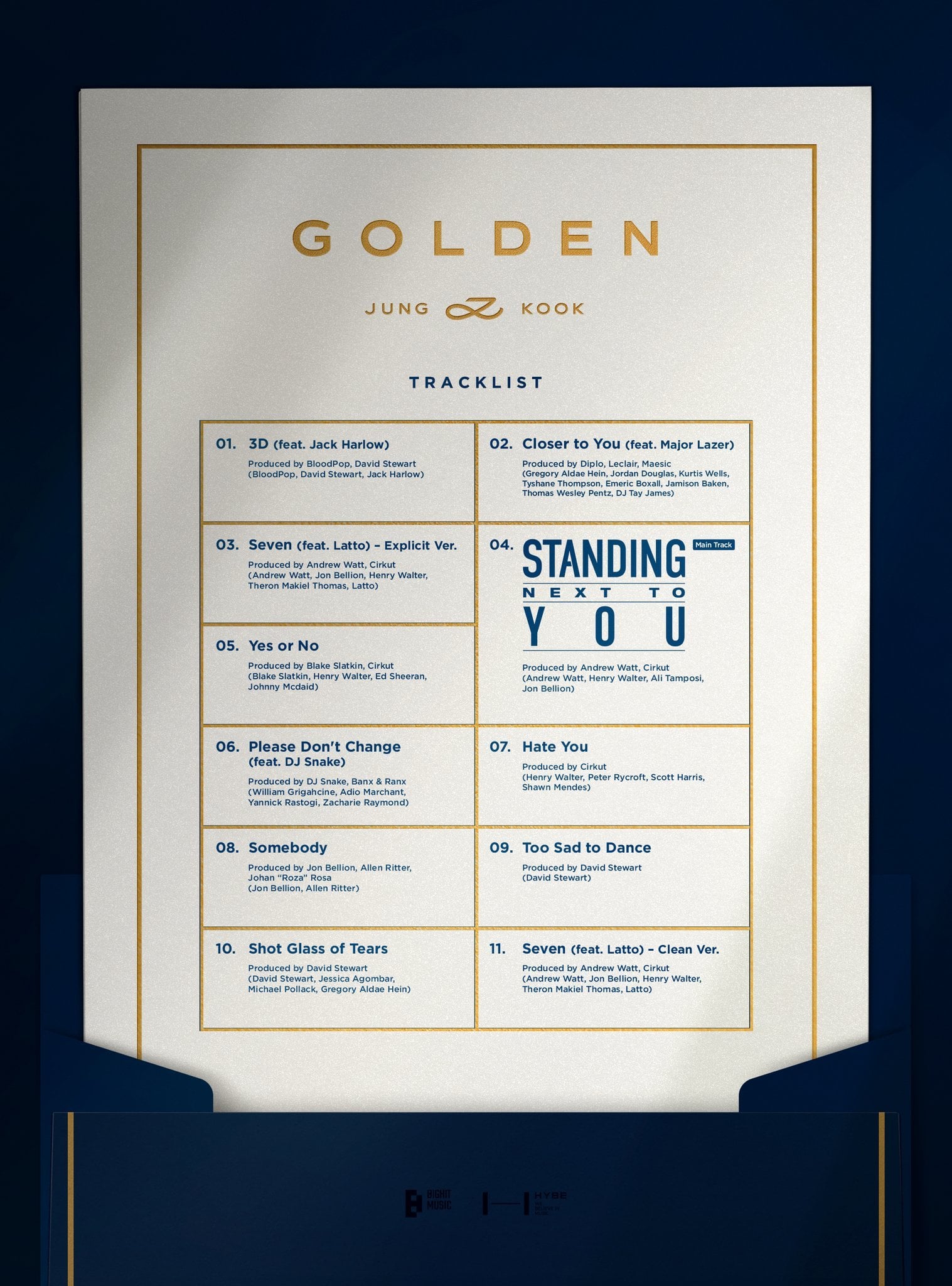 231016 Jung Kook - GOLDEN (Tracklist)