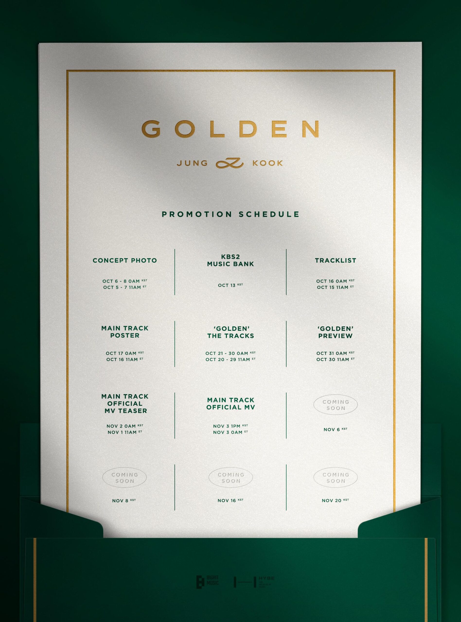 Jungkook - GOLDEN (Promotion Schedule) - 051023