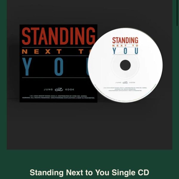 Jungkook‘s Standing Next To You’ single CD is available to pre-order on the BTS Official US and UK Store - 171023