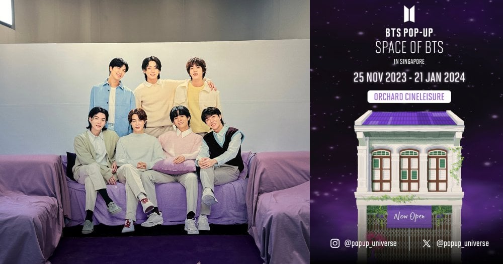 231125 SPACE OF BTS Pop-up store in Singapore at Orchard Cineleisure opens today til 21 Jan