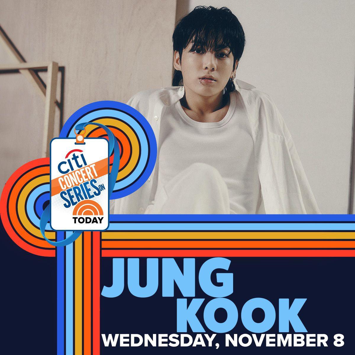 Jungkook will be performing live in New York City as part of the Citi Concert Series on 8 Nov - 011123