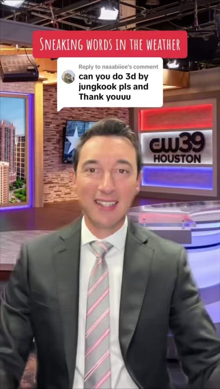 231113 Jung Kook's "3D" slipped into the weather news by Adam Krueger, Chief Meteorologist of CW39Houston