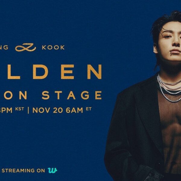 231120 Weverse: Purchase albums via the link displayed on-screen during Jungkook's "GOLDEN" Live On Stage, and you can get 3 additional unreleased photo cards!