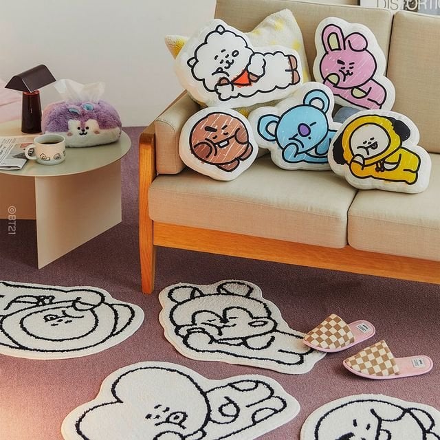 231109 Line Friends Store on Instagram: It's the season to be cozy. BT21 COZY HOME. Puffy cushions + fluffy home decor + BT21 = a happy me