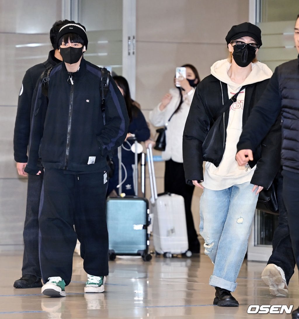 231128 Jimin & Jungkook’s arrival back in Seoul