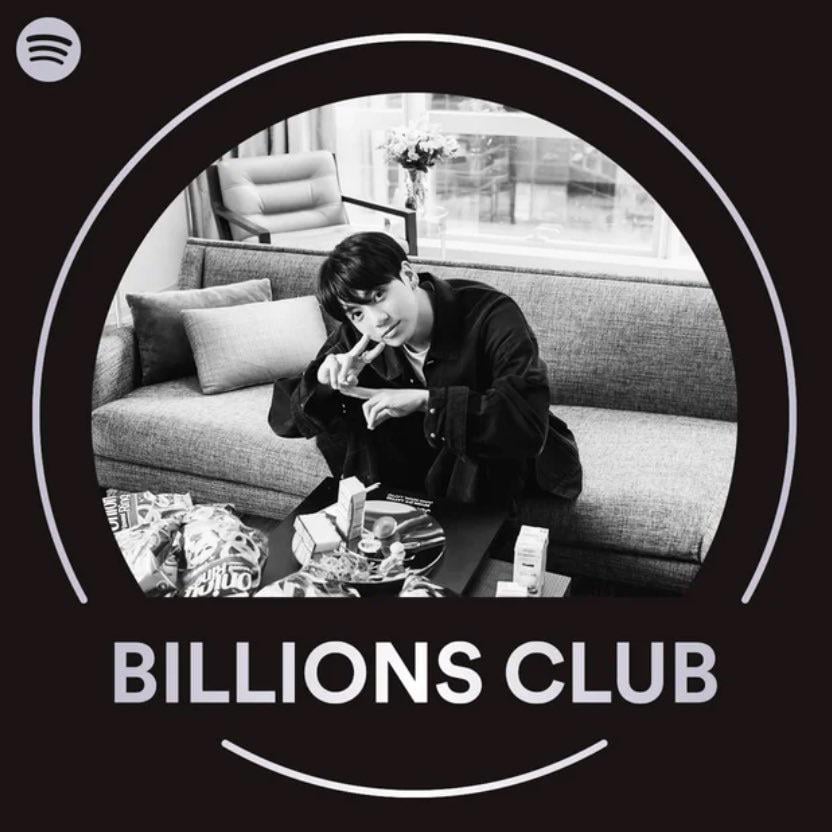 Jungkook is on the cover on Spotify’s “Billions Club” playlist! - 191223