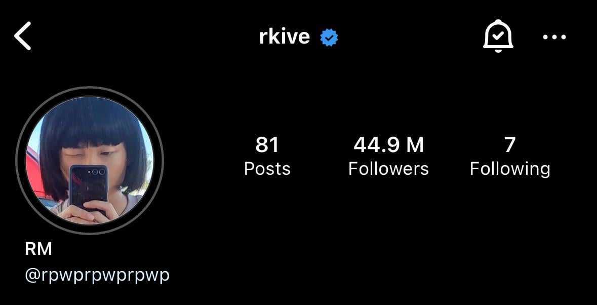 231209 RM updated his Instagram profile pic