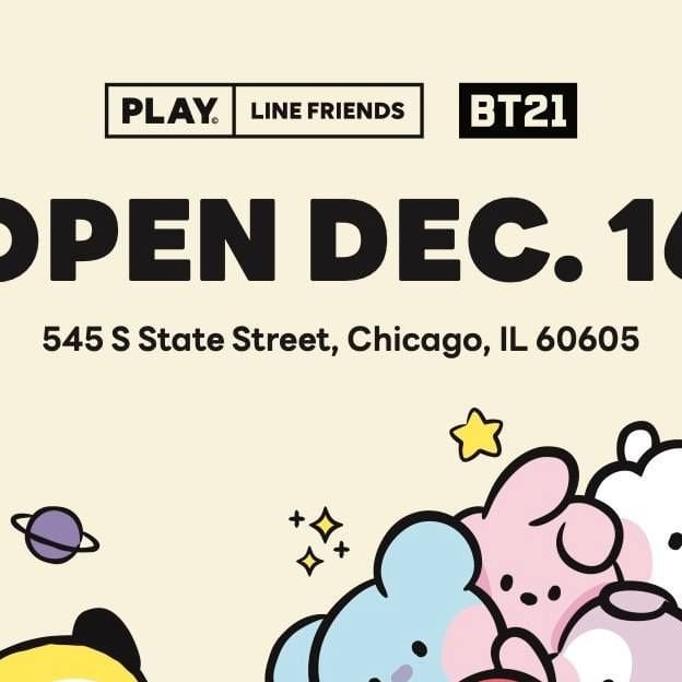 231214 LINE FRIENDS US on Instagram: PLAY LINE FRIENDS Pop-Up Store in CHICAGO 💜