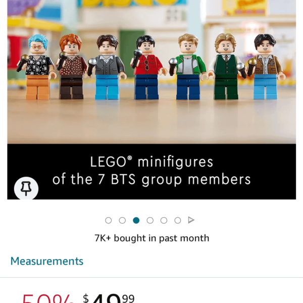 BTS Dynamite Lego set on sale at 50% off on Amazon and Barnes & Noble