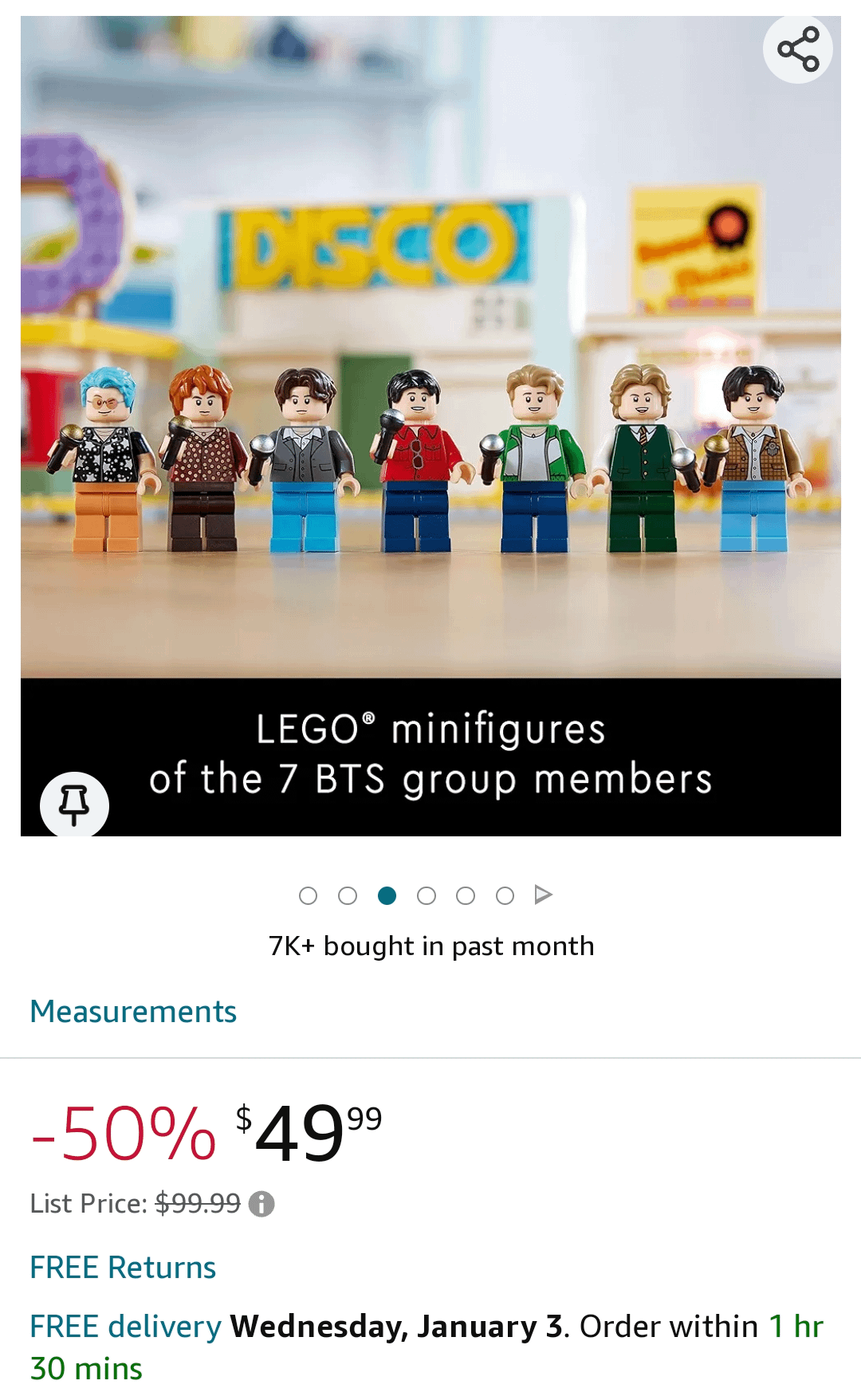 BTS Dynamite Lego set on sale at 50% off on Amazon and Barnes & Noble