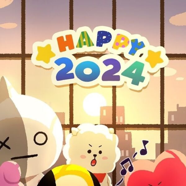240105 BT21 on Instagram: First song of the year sets the tone, right? 🎶💜 What’s your 2024 playlist UNISTARS? Drop it in comments.✨