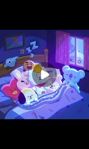 240119 BT21 on Instagram: Patting for a nighty night…😴💤 🫳🫳🫳 (((BT21)))