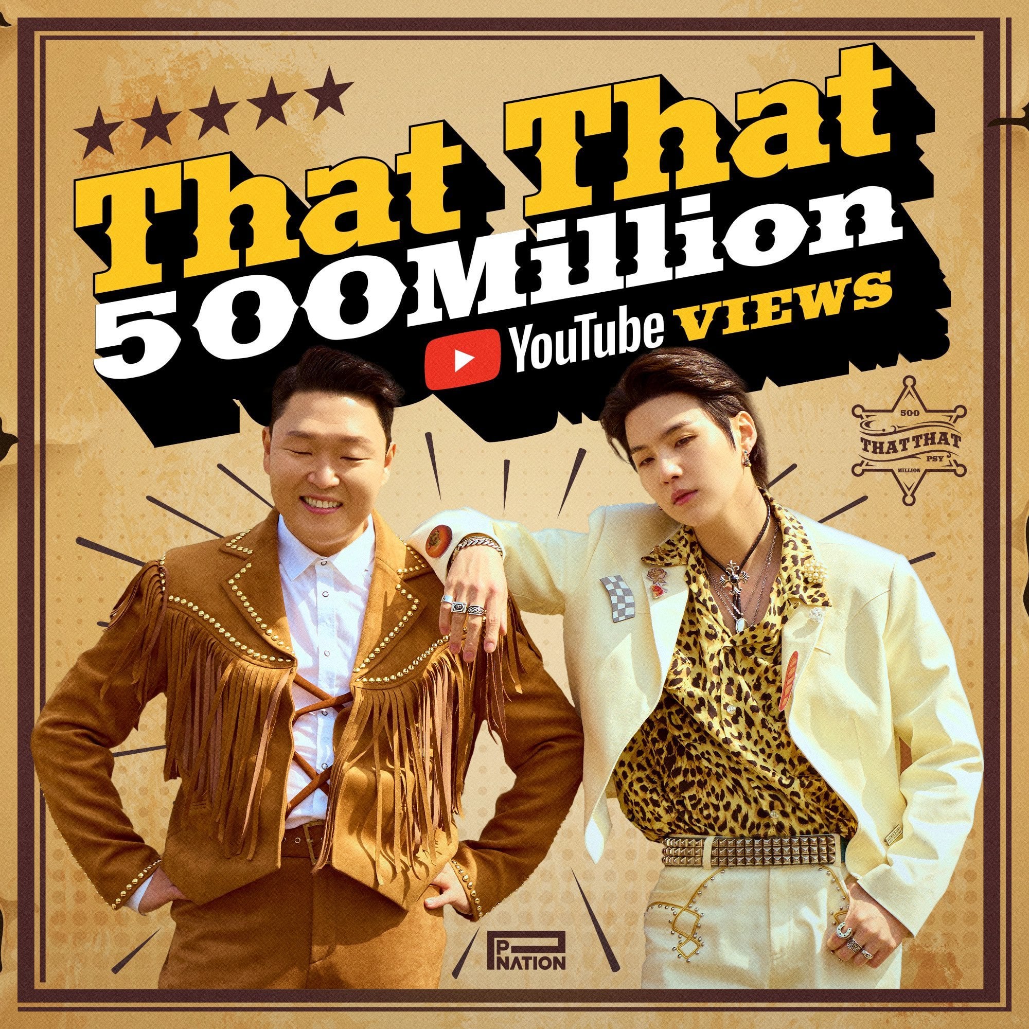 240106 P Nation: 'That That (prod. & feat. SUGA of BTS)' MV 500 Million Views on YouTube