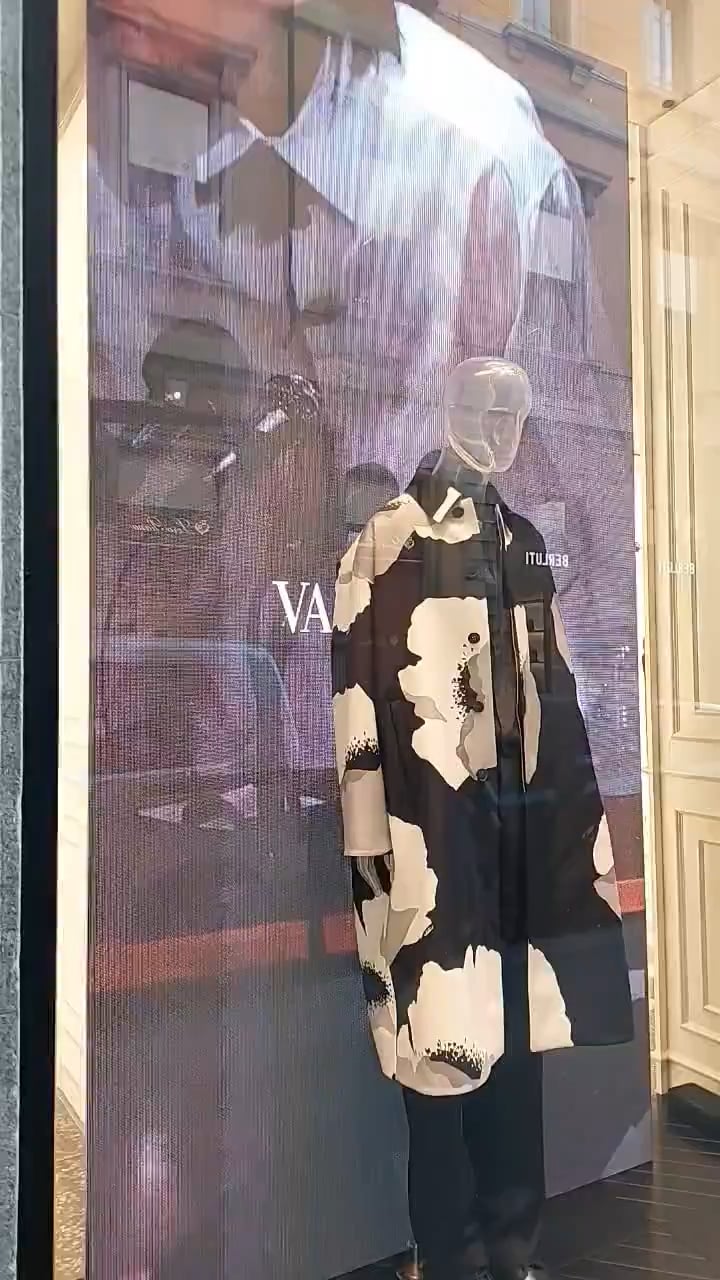 Yoongi’s ad for Valentino shown in store in Milan, Italy - 110124