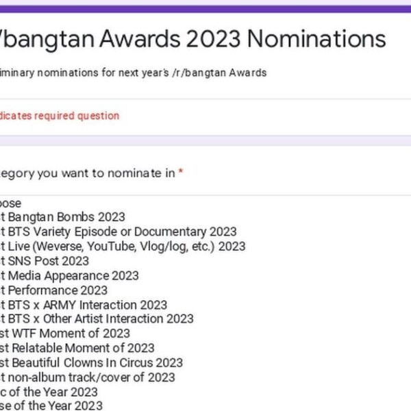 r/bangtan Awards 2023 - Nominations Are Now Open!