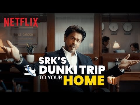240215 Actor Shah Rukh Khan mentions BTS in the announcement that his recent film, Dunki, is now streaming on Netflix