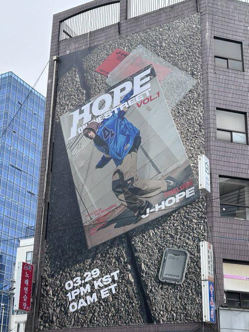 j-hope’s ‘HOPE ON THE STREET VOL.1’ billboard spotted in Seongsu-dong, Seoul