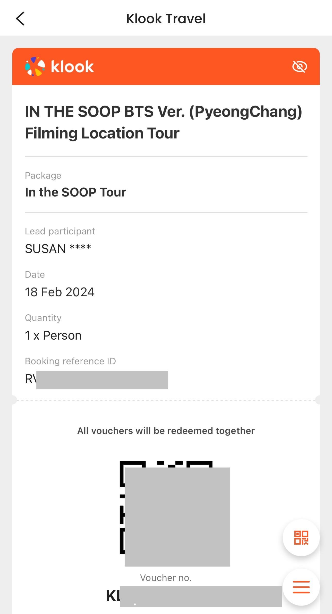 FREE In the SOOP Tour voucher 2/18 (Sunday)