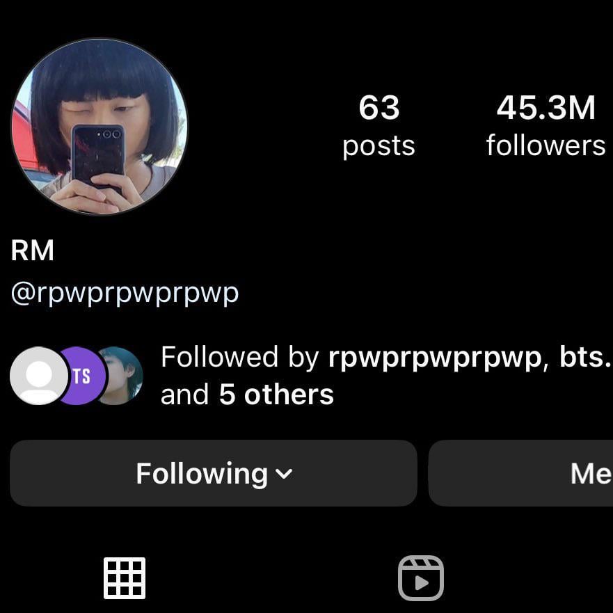 Namjoon has archived/deleted 20 posts on Instagram - 060224