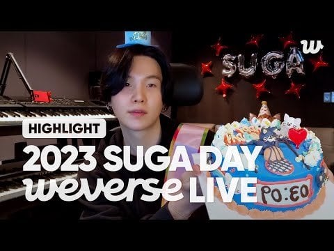 090324 Youtube [WePick] It's SUGA's birthday! (Highlight 2023 SUGA Day Weverse Live)