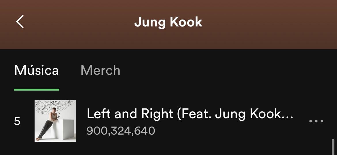 240315 Charlie Puth & Jungkook’s “Left and Right” has now surpassed 900M streams on Spotify!