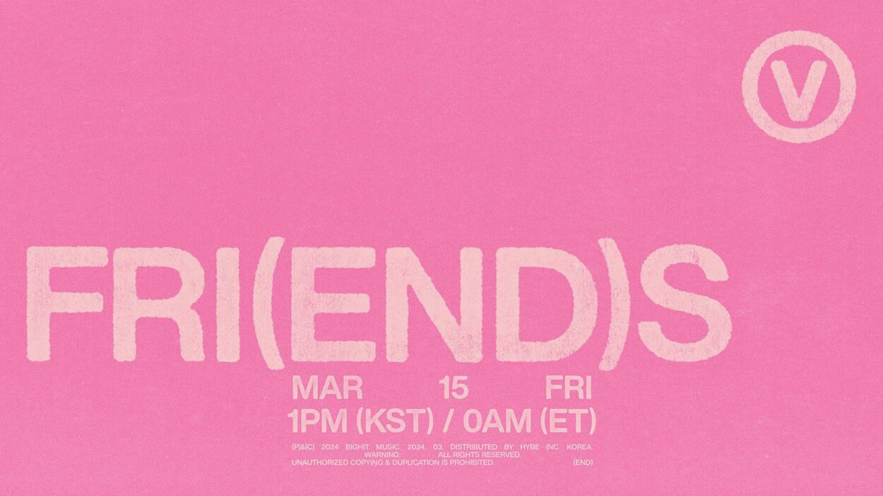 V Digital Single ‘FRI(ENDS)’ to be released on 15 Mar, 1pm KST - 040324