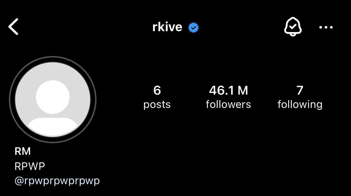 240417 RM edited his Instagram bio to include “RPWP”