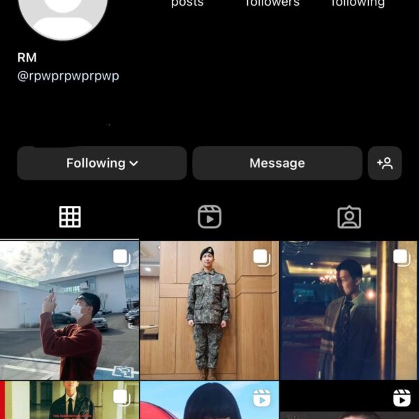 240413 RM deleted 1 post from his Instagram account