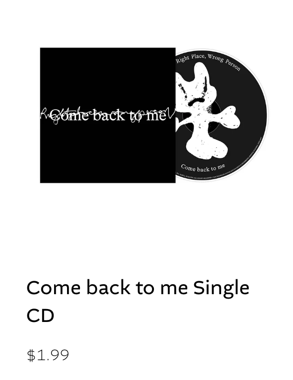 Namjoon’s “Come back to me” Single CD is available for pre-order on the BTS Official US site - 300424